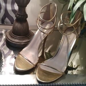 BLACK FRIDAY SALE!! Strappy Gold Heels